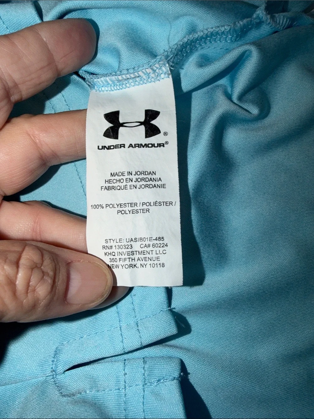 Under Armour Light Blue Boys' Polo with Black Logo
